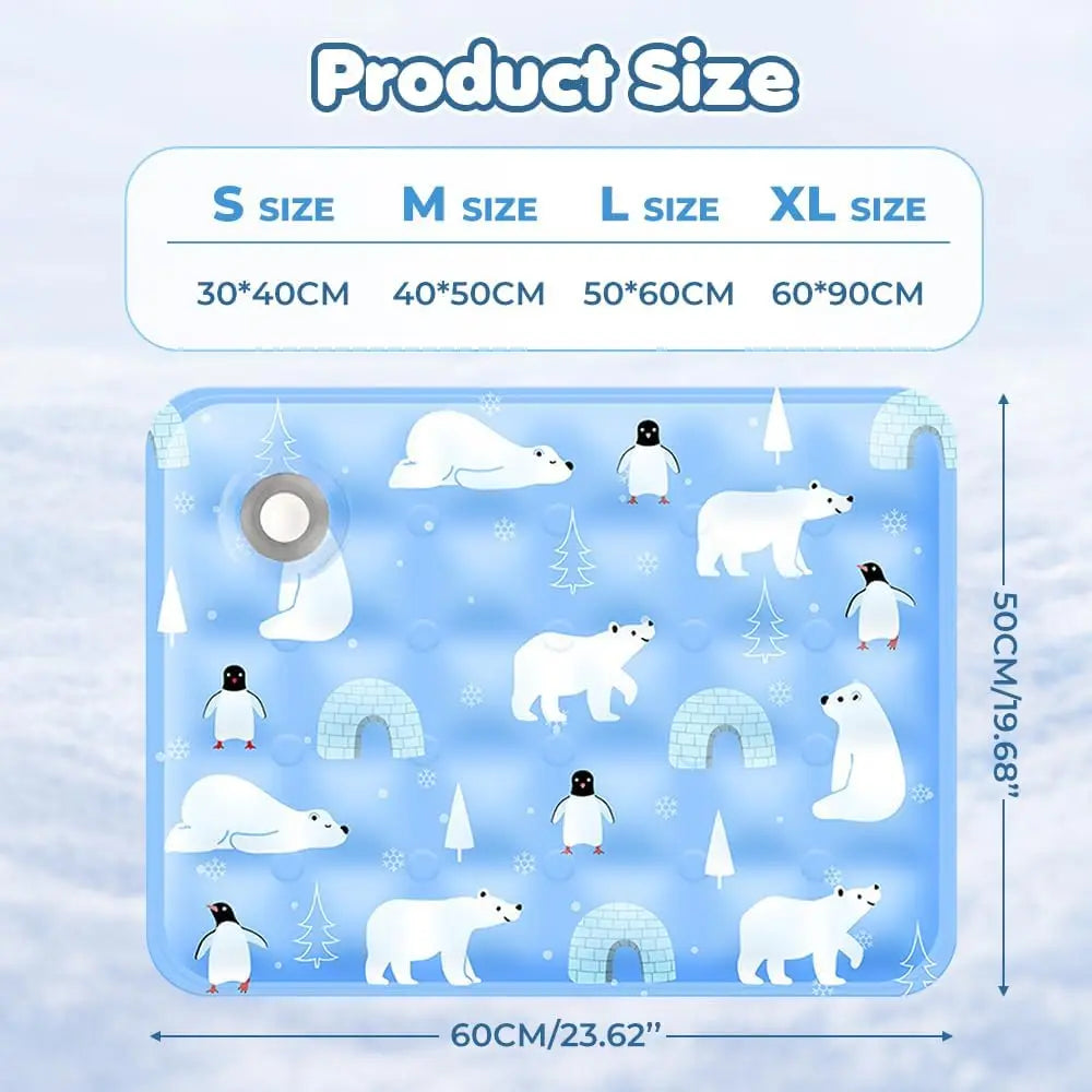 90×60cm Pet Cooling Mat, keeps pets away from hot in summer,washable & portable for dogs and cats
