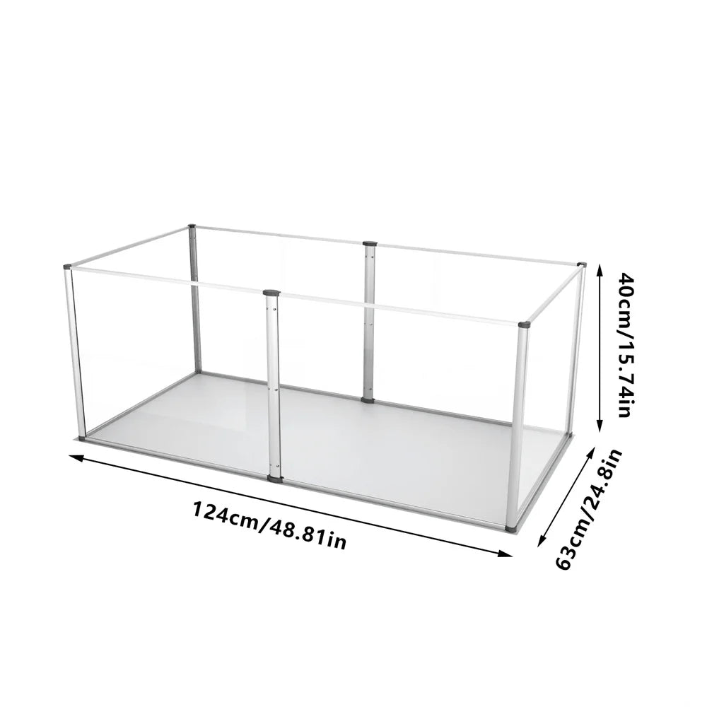 BORWART Acrylic Dog Playpen Indoor Pet Enclosure With Clear Panels