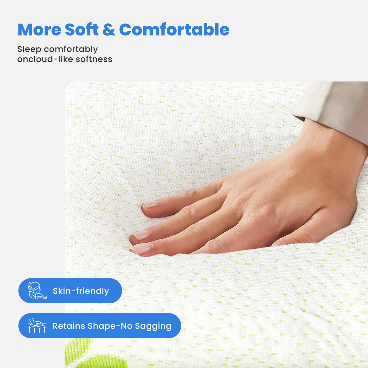 MCQ Bamboo Viscose Mattress Topper Featuring Pillow Top Cooling Pad