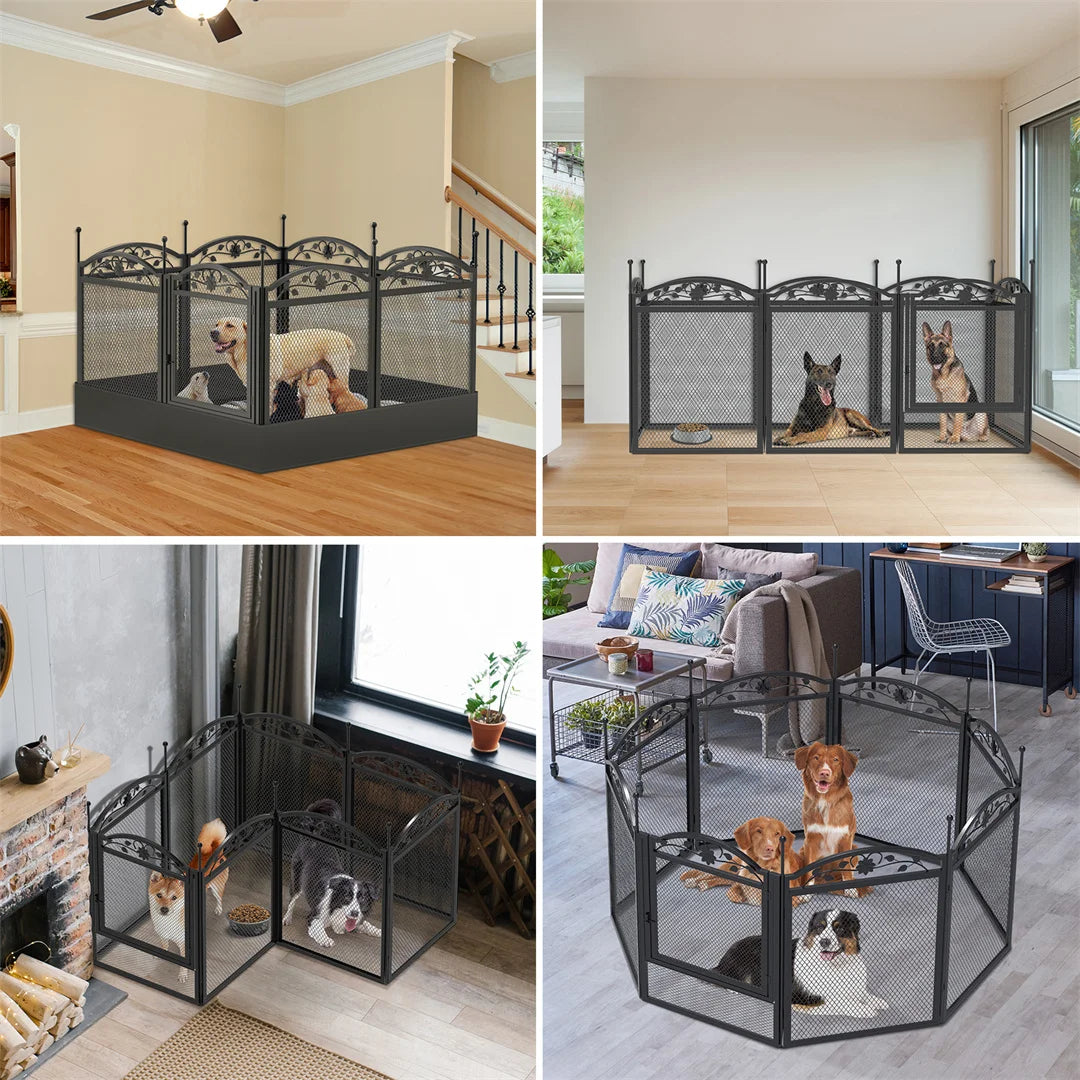 Bingopaw Heavy Duty Metal Dog Playpen For Secure Indoor Use