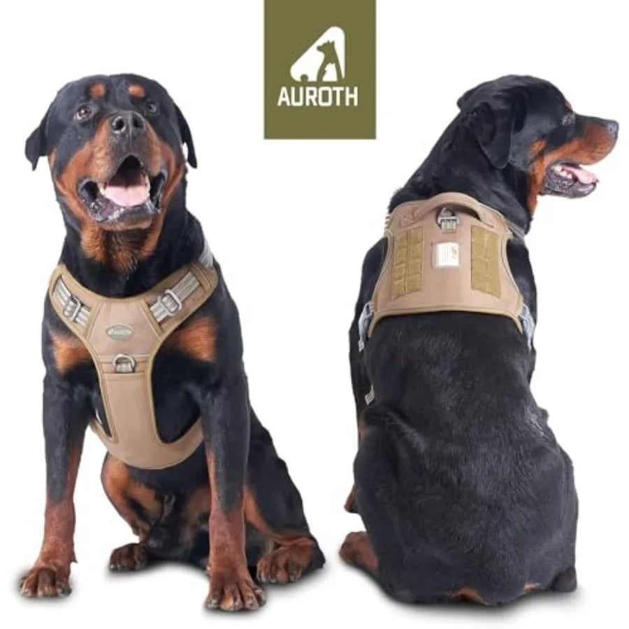 Tactical Dog Harness for Large Dogs No Pull Adjustable Pet Harness Reflective K9 Working Training Easy Control Pet Vest Militar