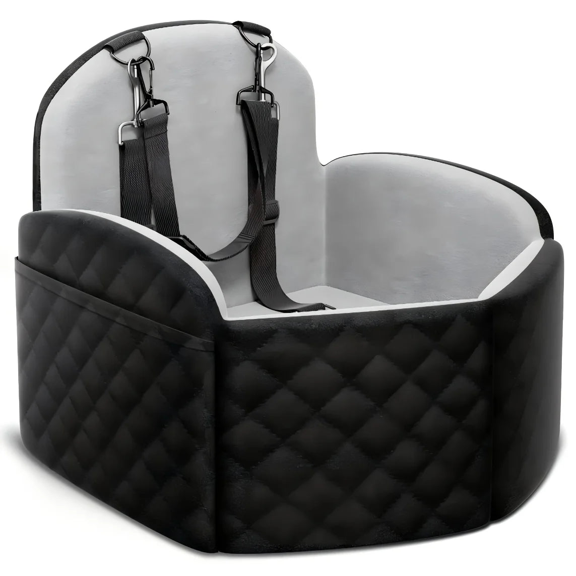 Dog Car Seat With Memory Foam Cushion And Safety Leashes