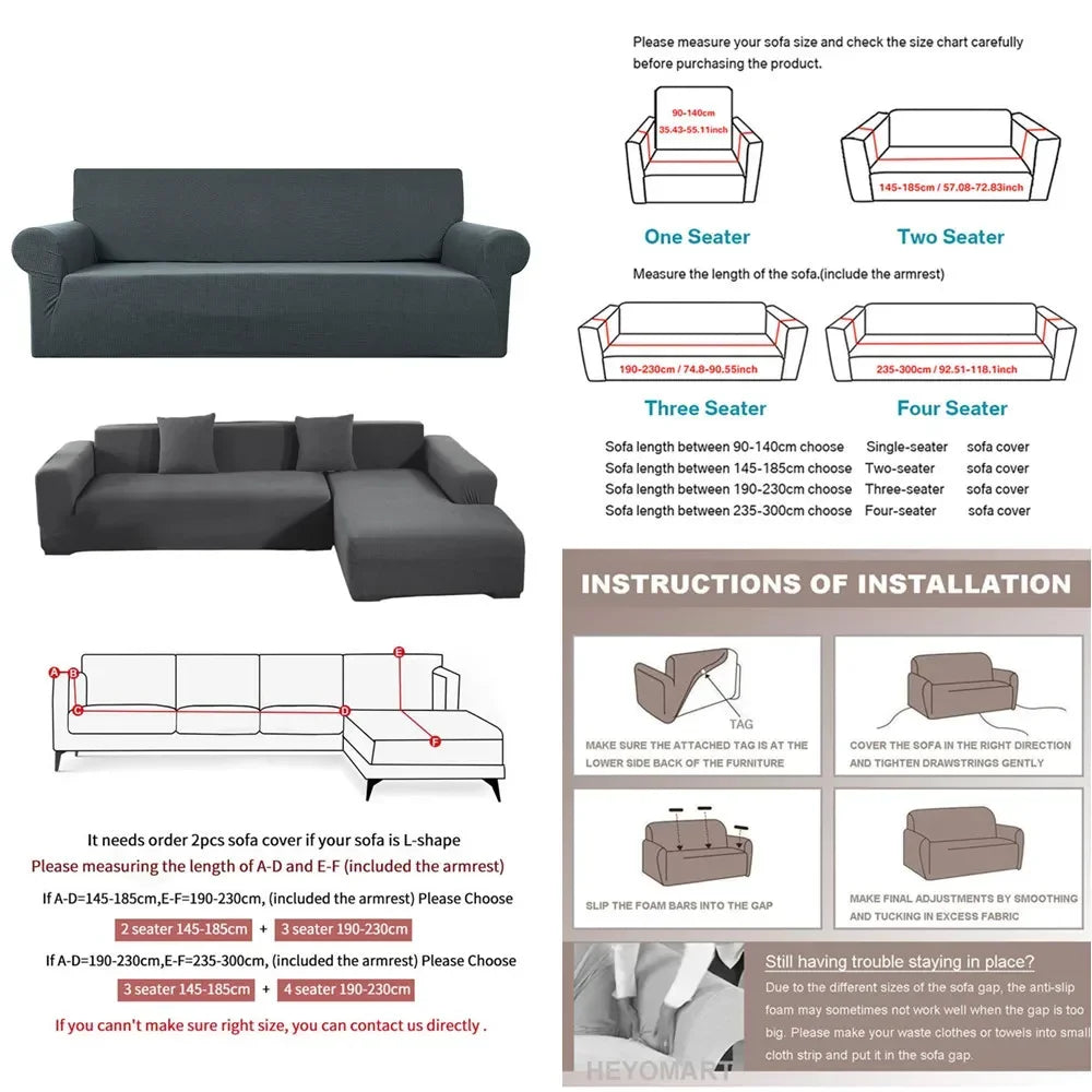 Jacquard Stretch Sofa Cover Pet Friendly Washable Furniture Protector