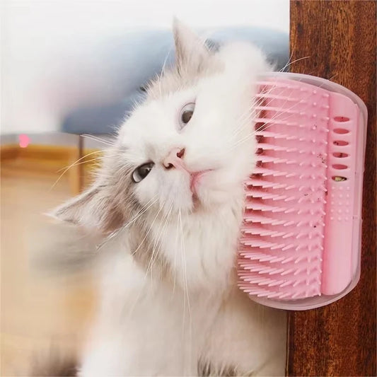 Cat Scratcher And Grooming Comb With Catnip For Pets