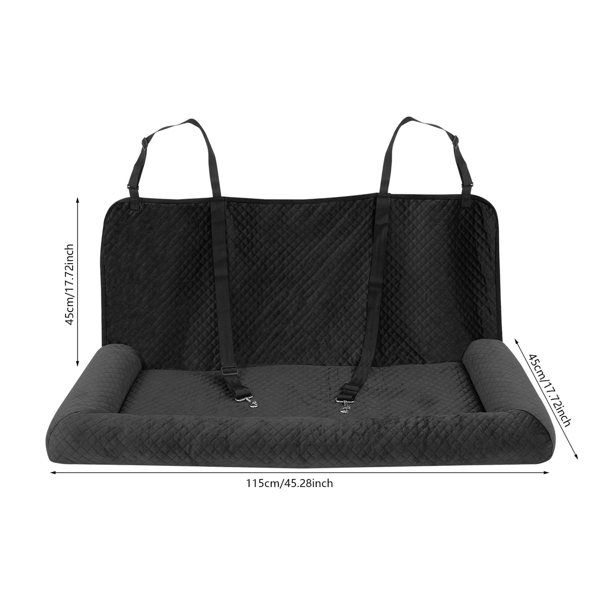 Dog Car Seat Bed With Resilient Support For Comfortable Travel