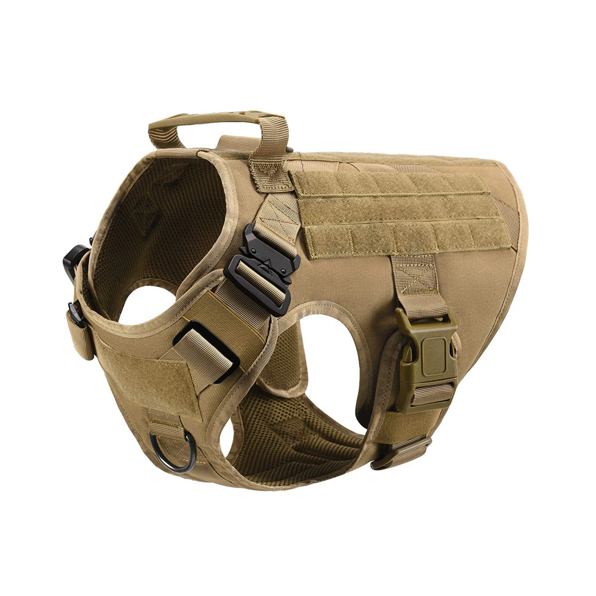 Tactical Nylon Dog Harness Padded Quick Release Buckle For Training