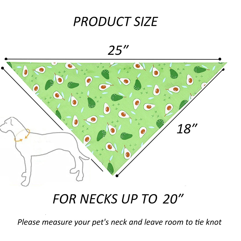 Washable Soft Dog Bandana Scarf Adjustable Pet Neck Kerchief