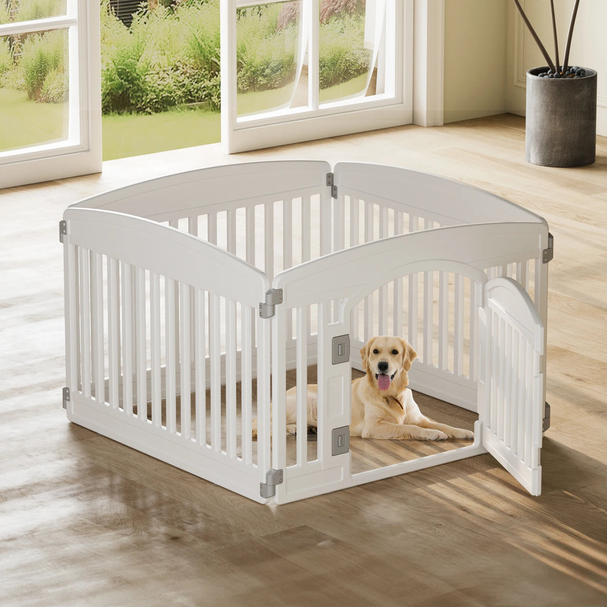 JHK Plastic Dog Playpen For Small Medium Pets Safety Fence