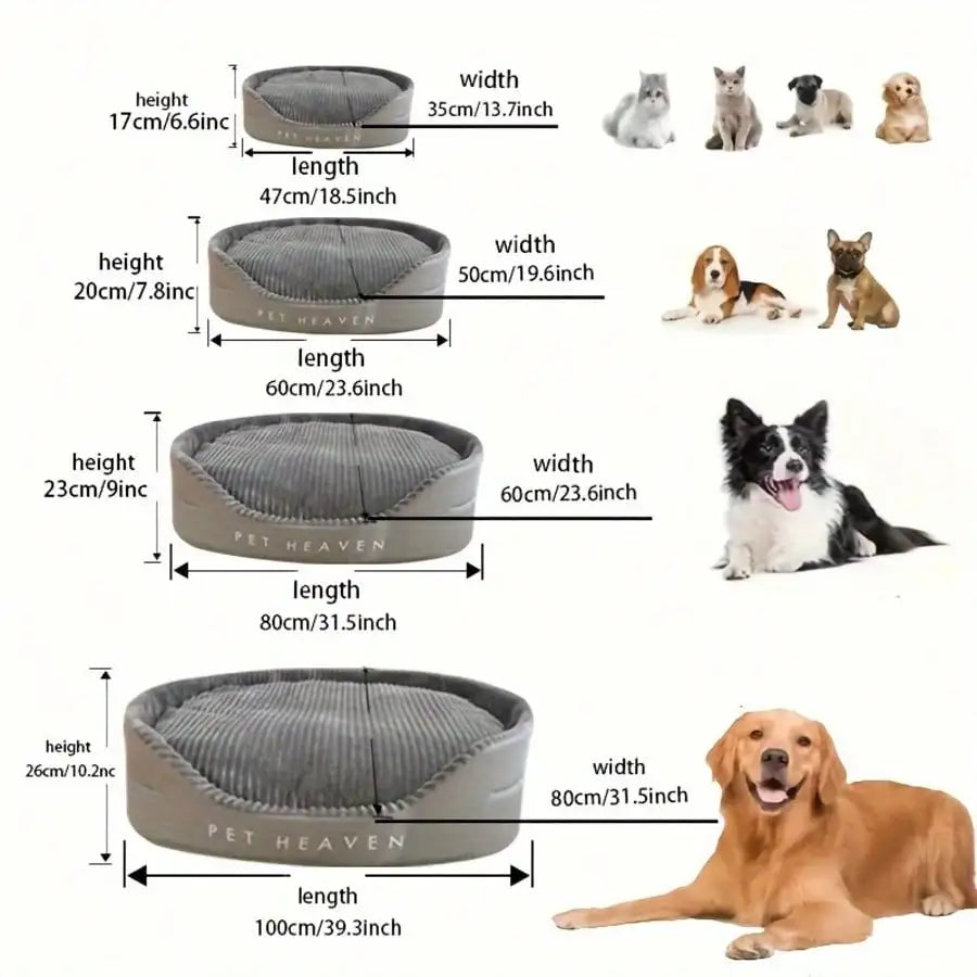 Machine Washable Pet Bed for Dogs and Cats All Season