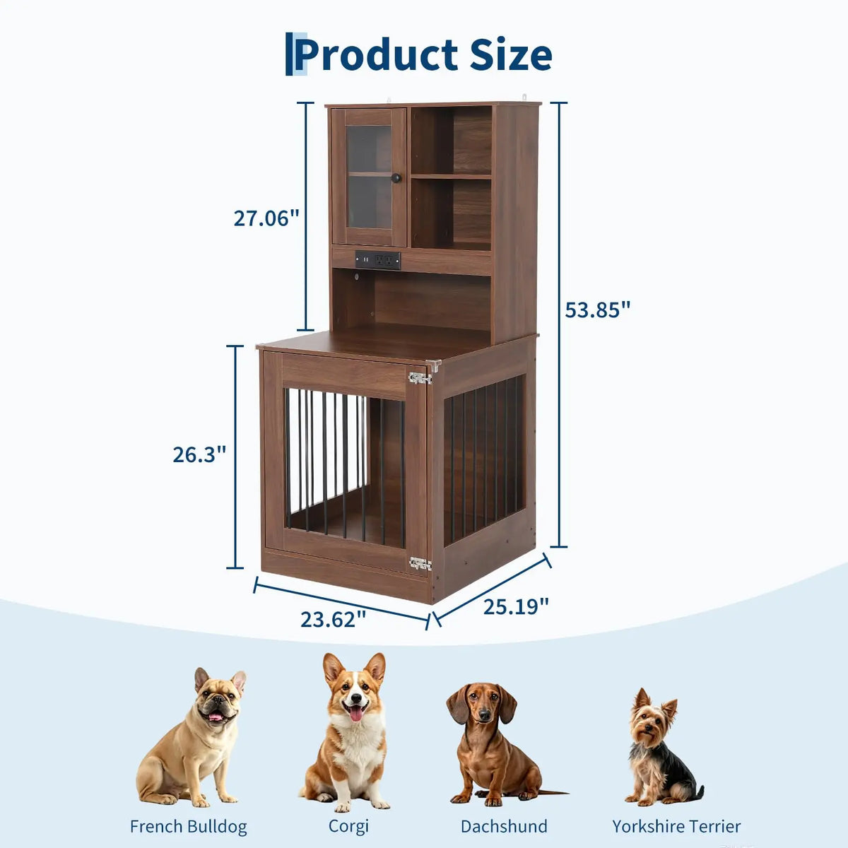Wooden Dog Crate Furniture With Comfortable Nightstand Design