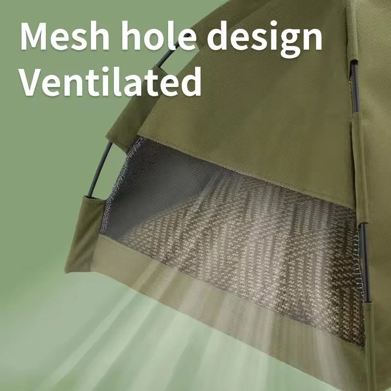 Foldable Semi Enclosed Pet Tent Washable Cat And Dog Shelter