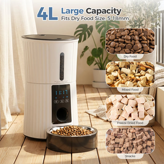 Automatic WiFi Smart Cat Feeder Programmable Pet Food Dispenser