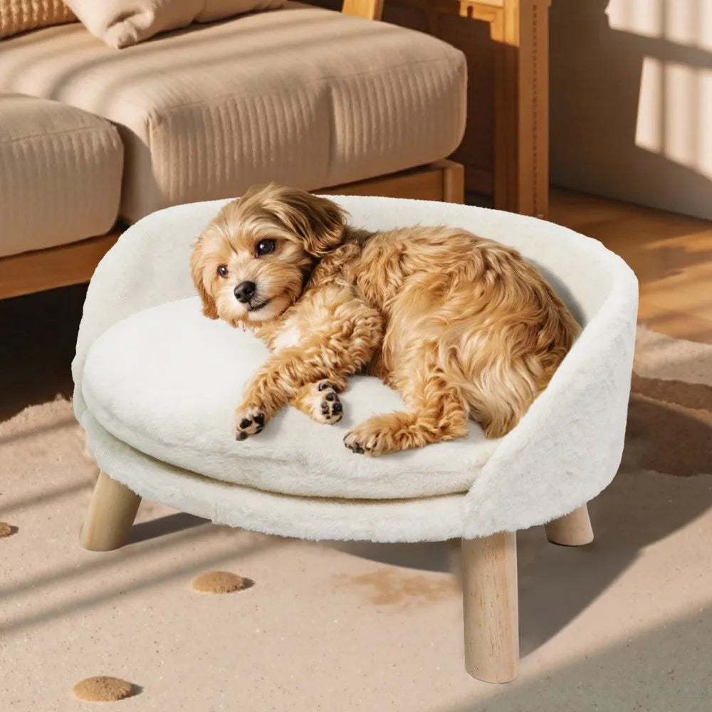 BORWART Elevated Pet Sofa Bed With Removable Waterproof Cushion