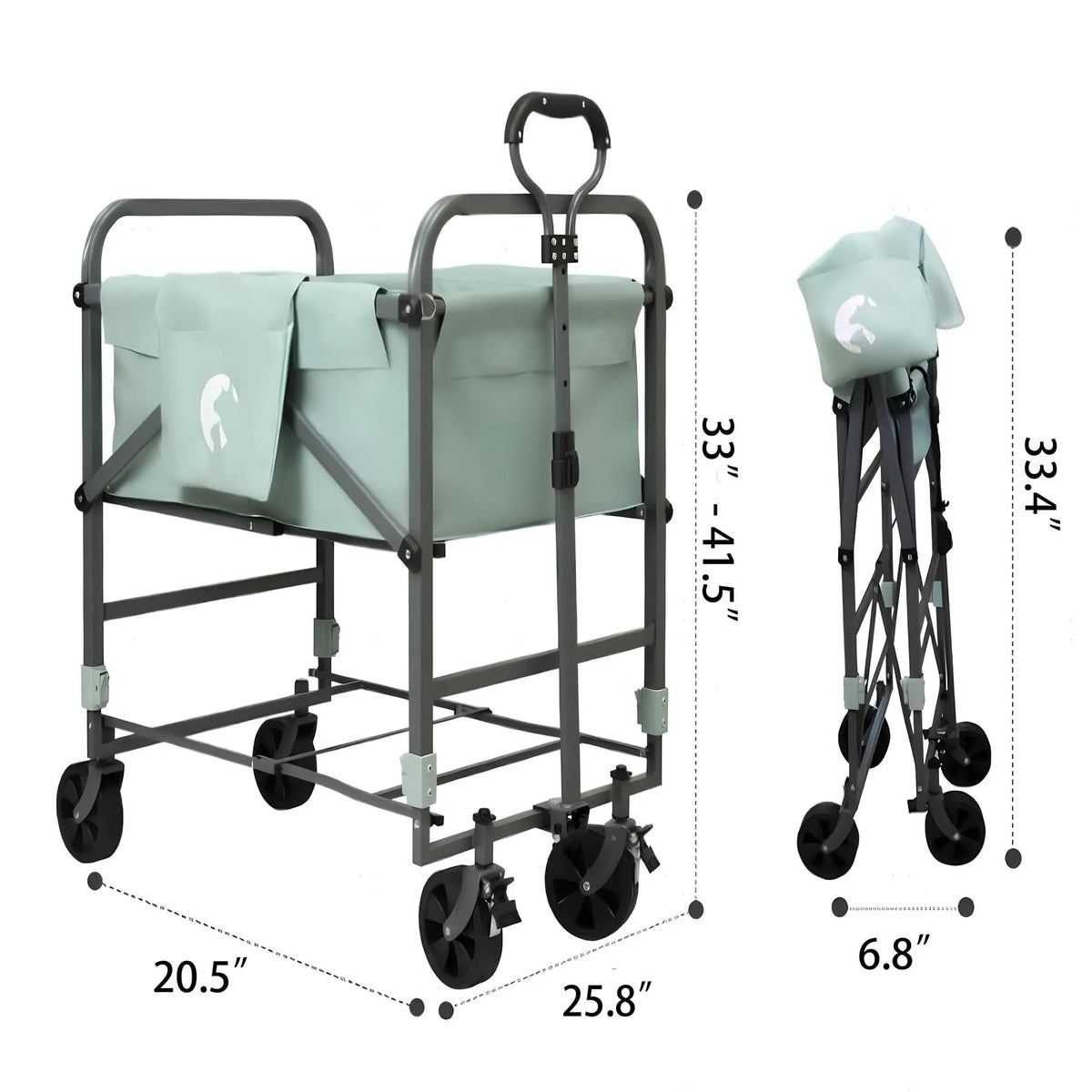 Adjustable Elevated Dog Bathtub With Wheels Foldable Pet Grooming Station