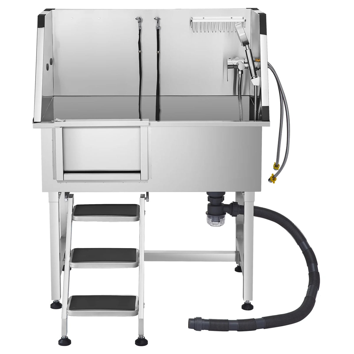 Stainless Steel Dog Washing Station Grooming Tub With Faucet