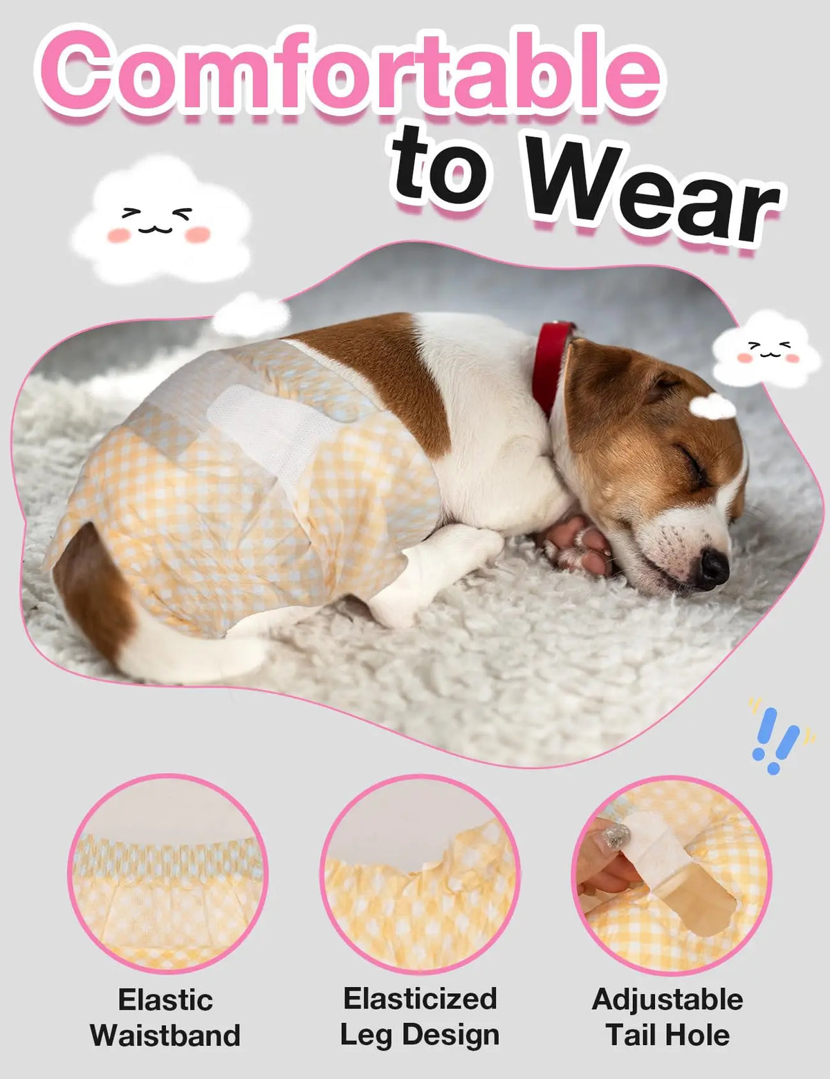 Dono Dog Diapers Female, Disposable Small Puppy Diapers for Heat,Ultra Absorbent Protection, Leak Proof with Wetness Indicator, Comfortable Fit For Girl Dogs in Heat&elderly incontinence