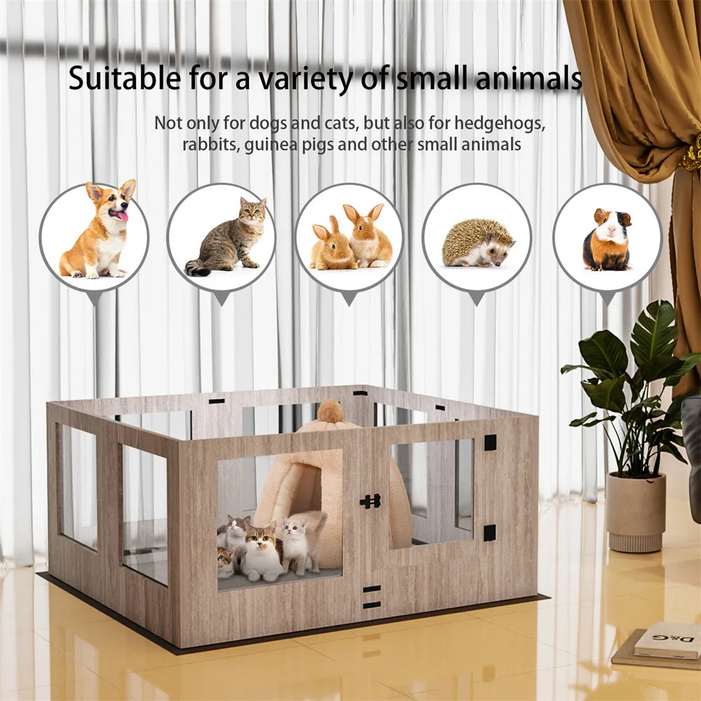 Borwart Heavy Duty Dog Whelping Box With Tempered Glass