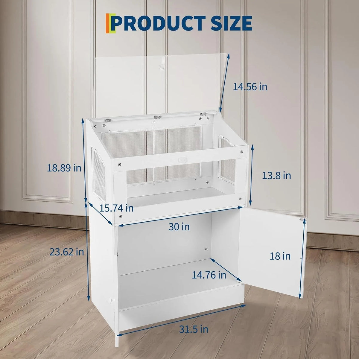 Hamster Habitat With Storage Cabinet And Clear Acrylic Panels