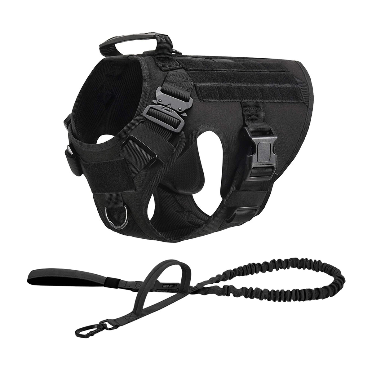 Tactical Nylon Dog Harness Padded Quick Release Buckle For Training