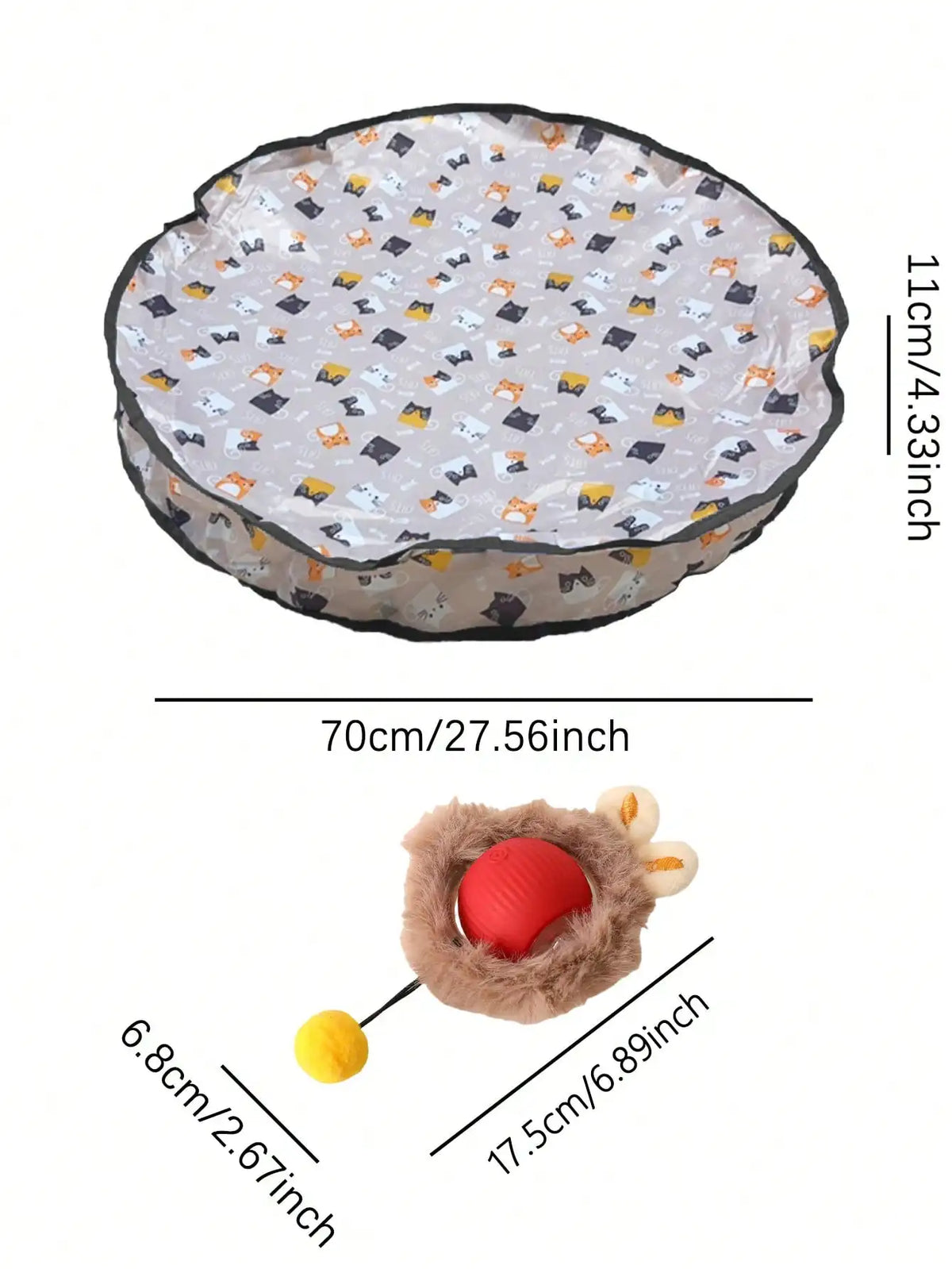 Electric USB Rechargeable Cat Hunting Ball Toy With Automatic Lights