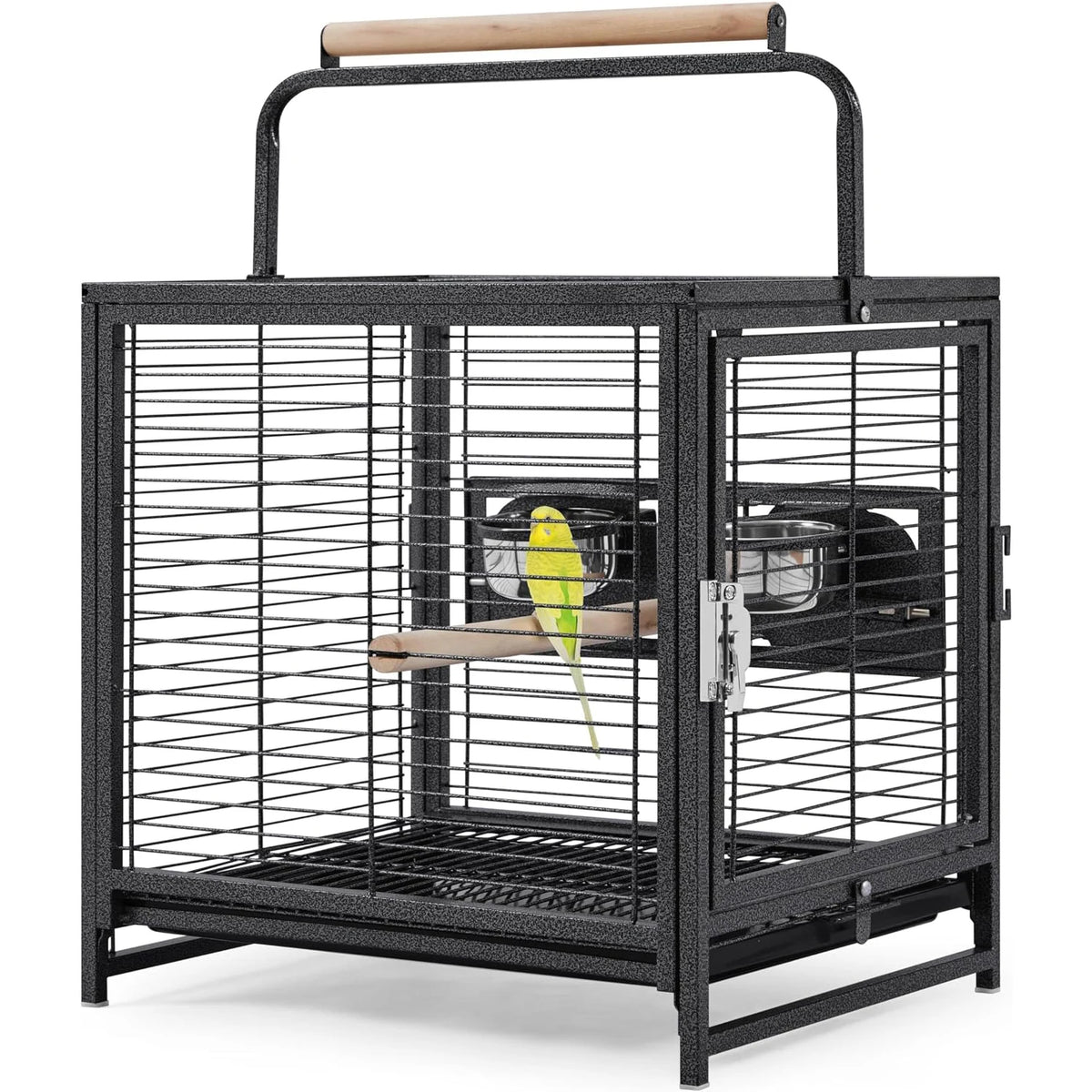 HiMISS Portable Bird Cage With Removable Tray For Small Birds