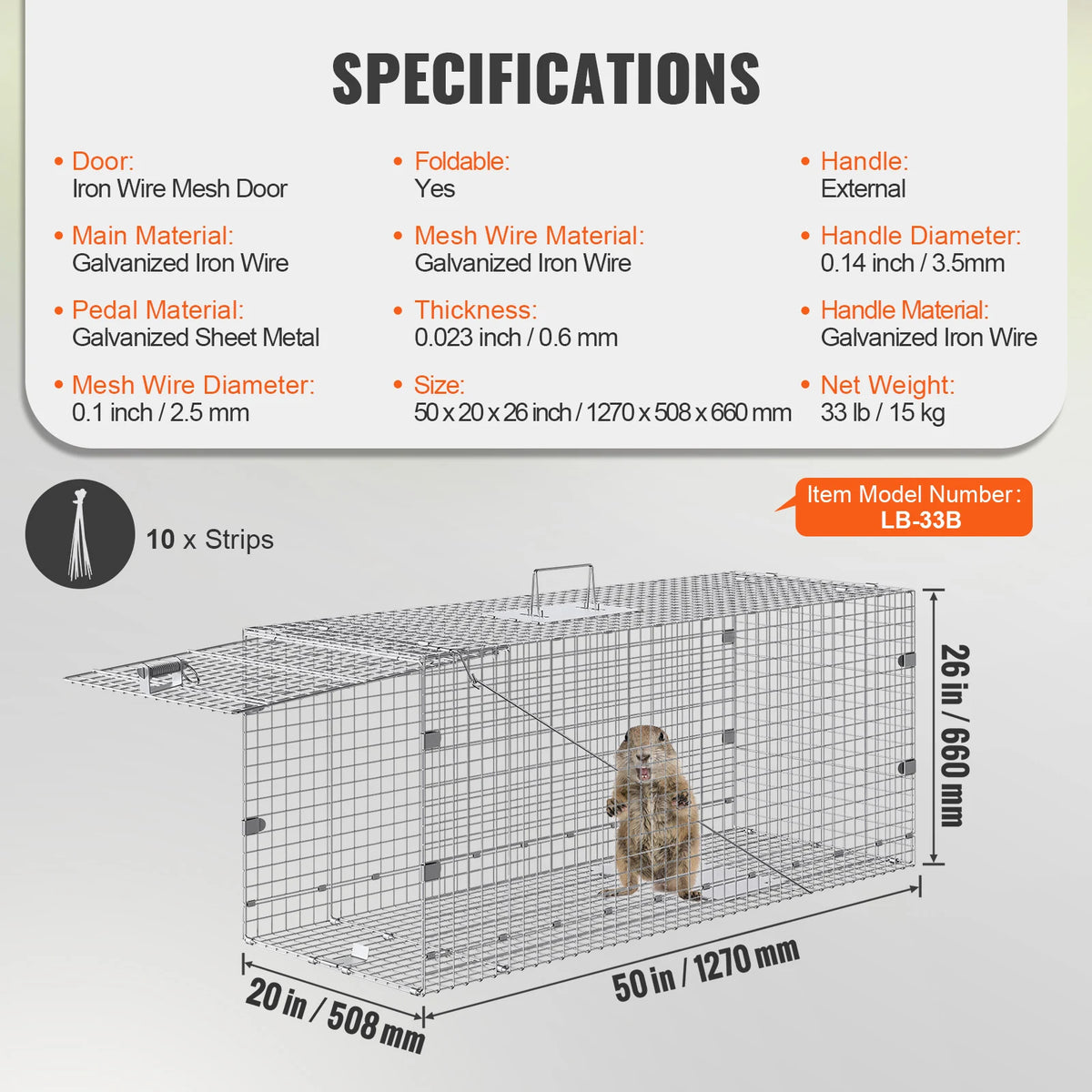 SucceBuy Humane Live Trap Cage For Cats Rodents And Wildlife