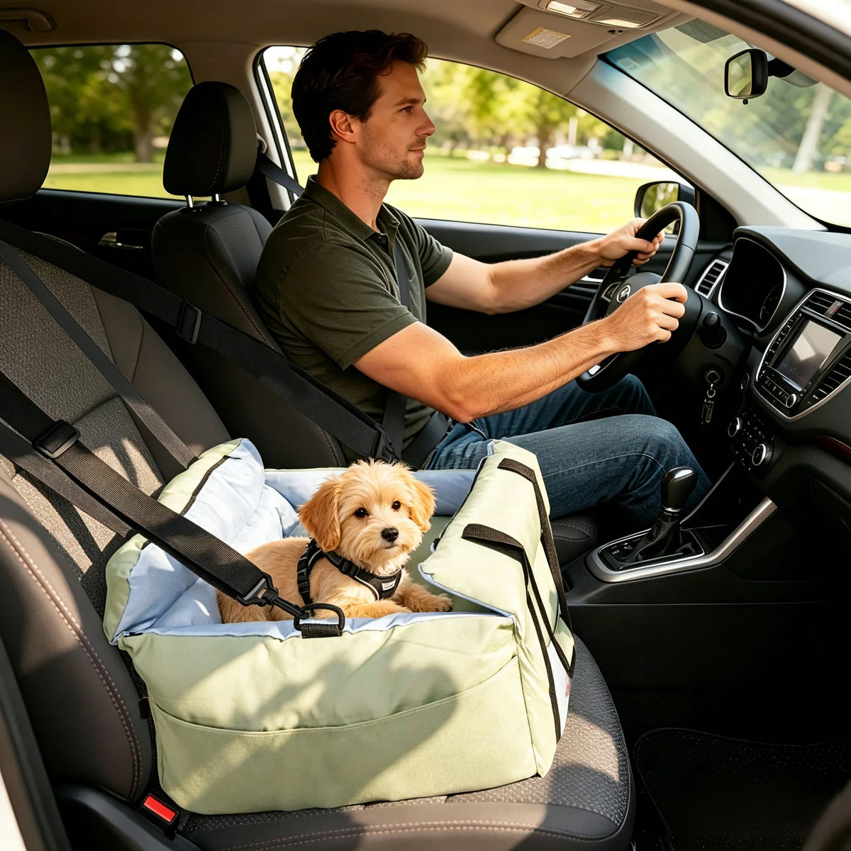 BINGOPAW Dog Car Seat Booster For Small Dogs Travel Carrier