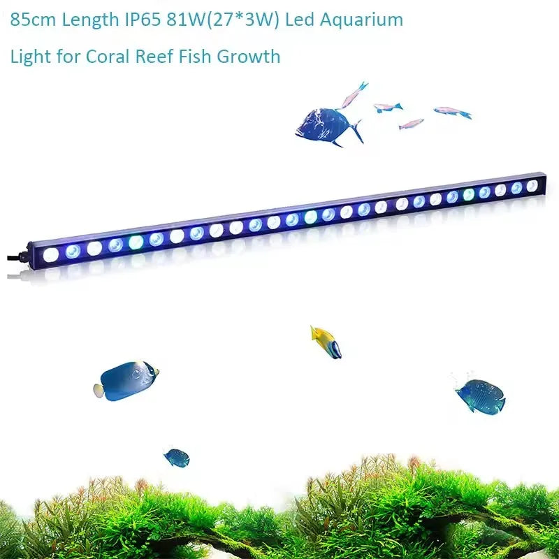 Populargrow 85cm Light Led Strip Length 81W Led Aquarium Lamp for Coral Reef Fish Tank