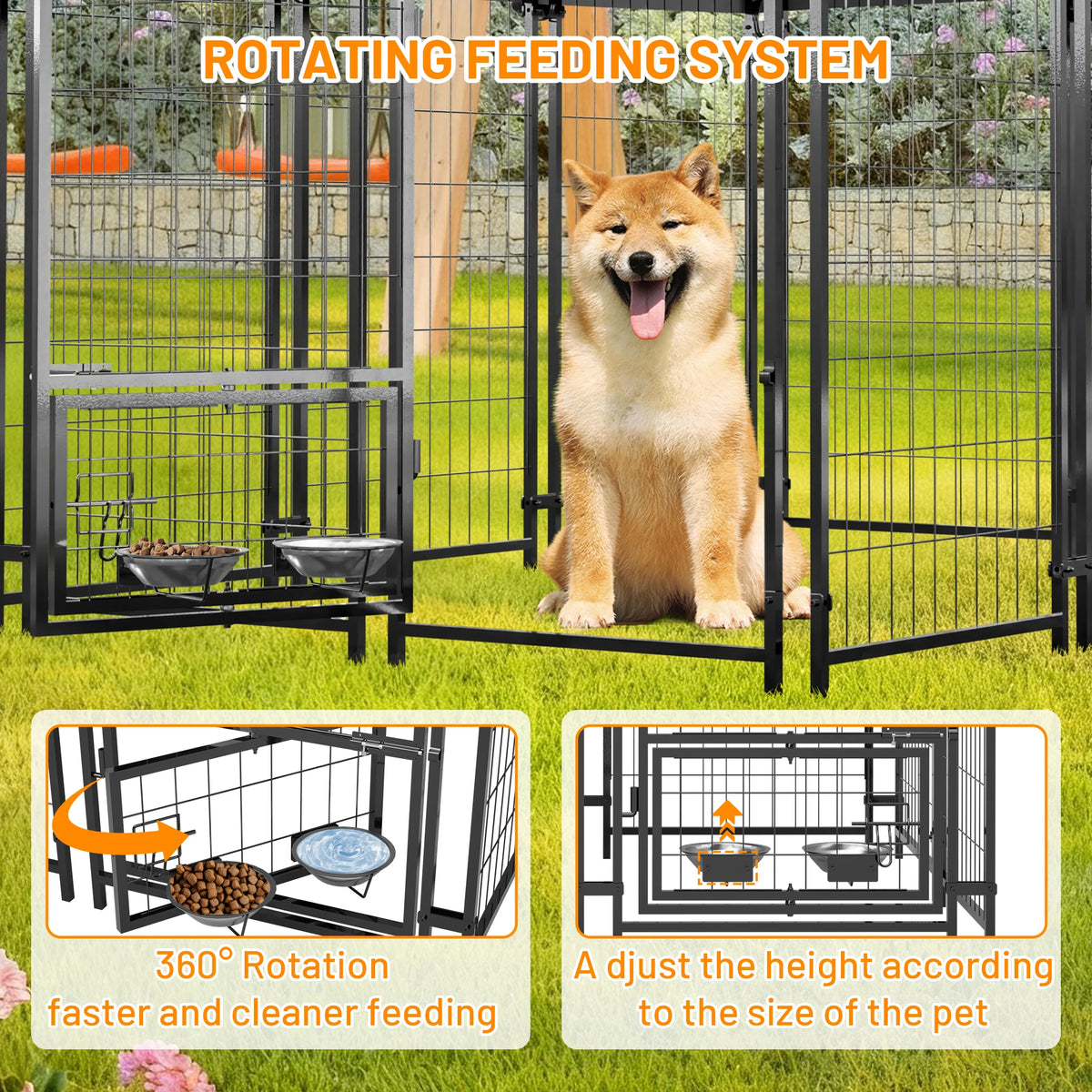 Heavy Duty Welded Wire Dog Kennel With Double Lock System