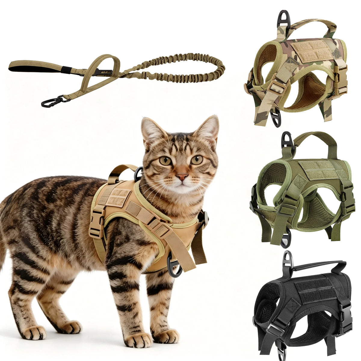 Petravel Adjustable Cat Harness Vest And Leash Set