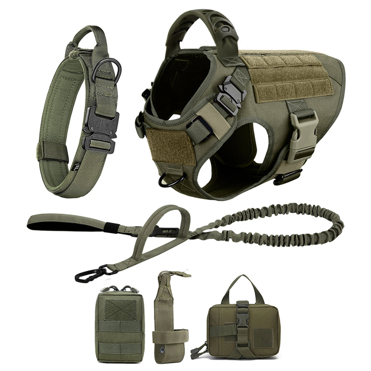 Petravel Padded Nylon Dog Harness And Training Leash Set