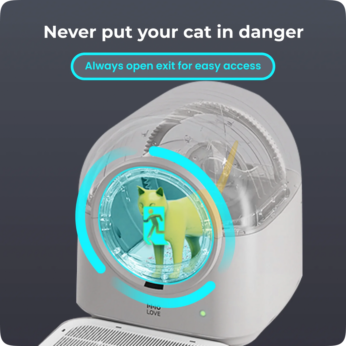 Automatic Self Cleaning Cat Litter Box, Smart Robot Cat Litter Box with APP Control, Automatic Cleaning, Odor Control, Safety Sensors Anti-Pinch, Hands-Free for Multiple Cats