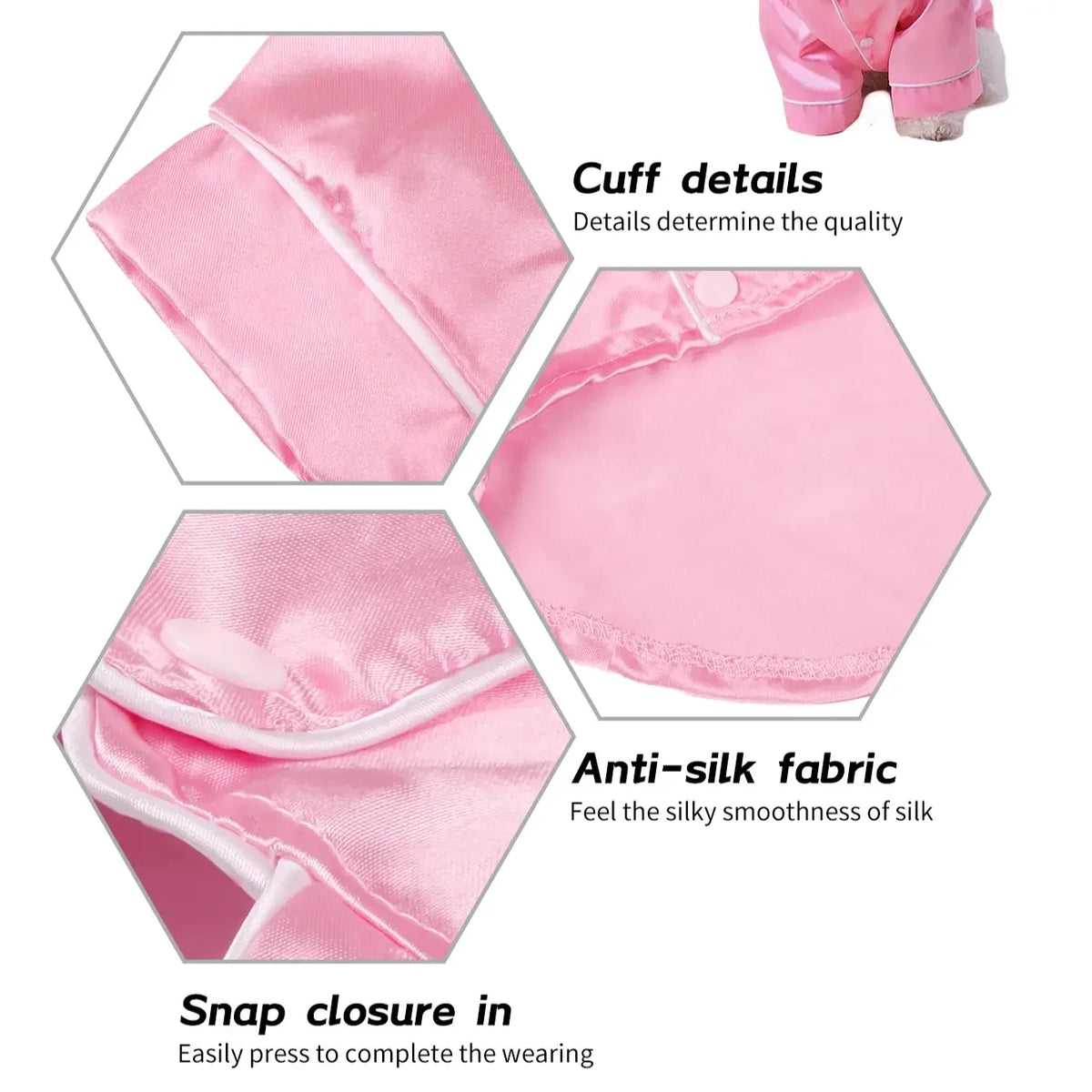 Cute Pet Clothes, Silk Two-legged Button Closure Pajamas, Pet Clothes for Small Dogs & Cats, Dog & Cat Clothing Supplies, Puppy Clothes