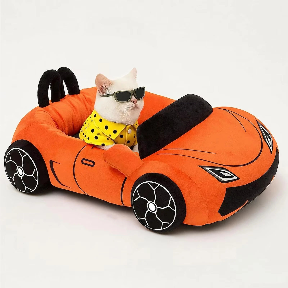 CWV Supercar Coral Fleece Pet Bed With Soft Pillow