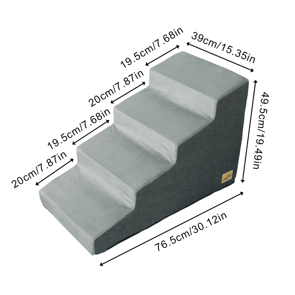Premium High Density Foam Dog Step Ramp With Washable Cover