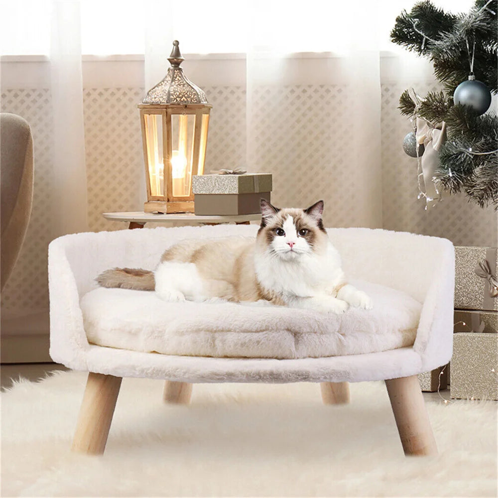 BORWART Elevated Pet Sofa Bed With Removable Waterproof Cushion