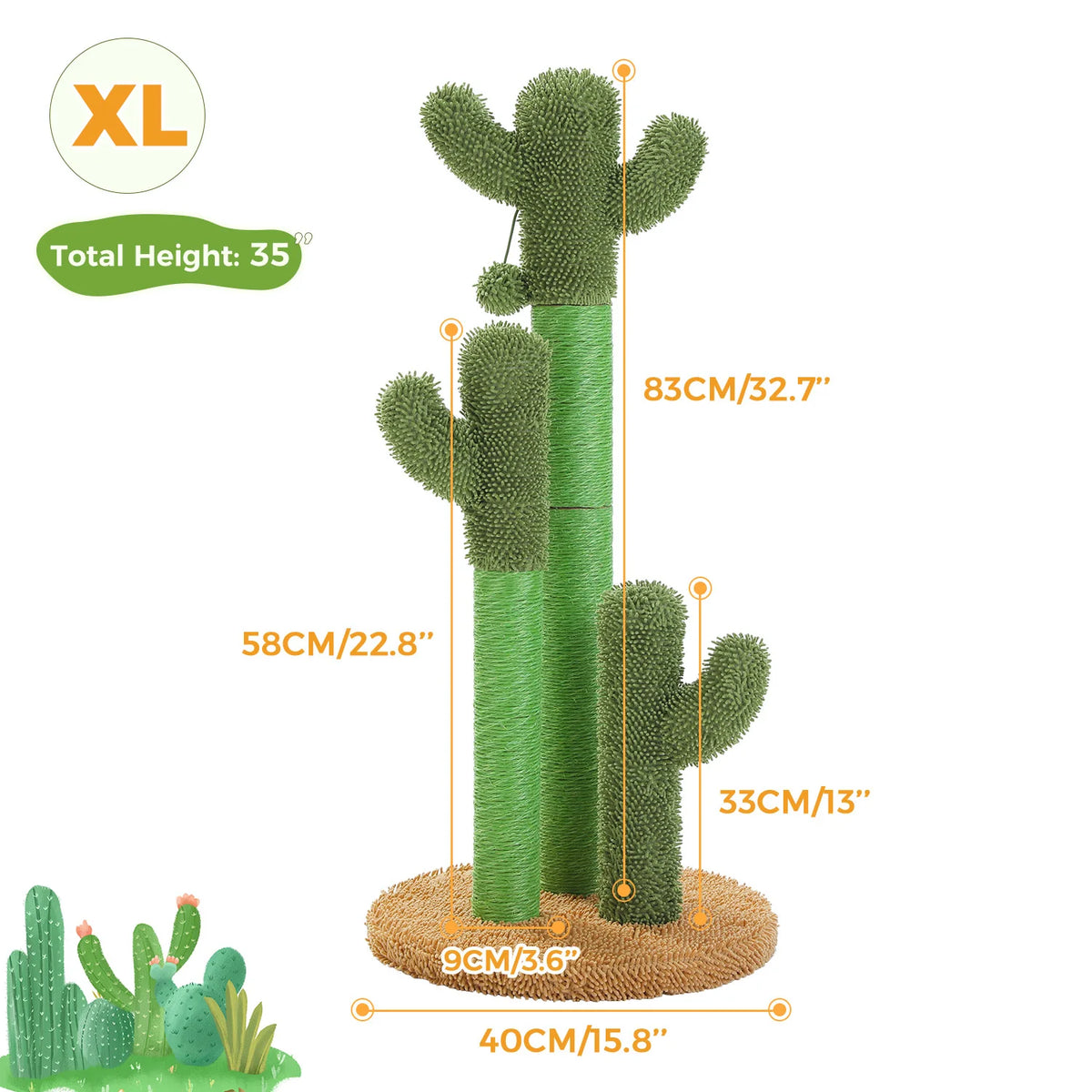 PAWZ Road Cat Scratching Post With Sisal Poles Interactive Toy