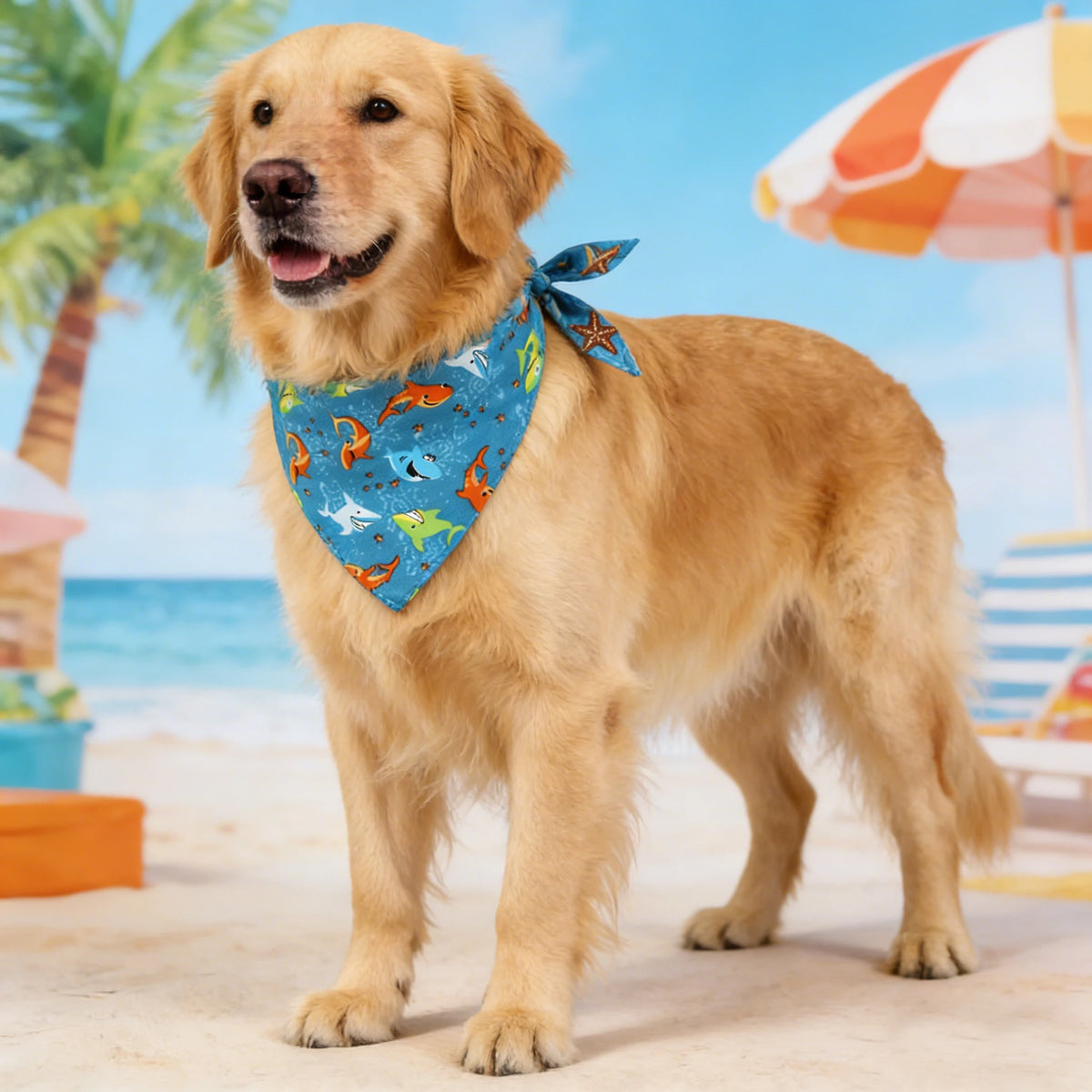 Washable Soft Dog Bandana Scarf Adjustable Pet Neck Kerchief
