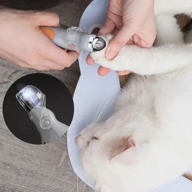Led Light Pet Nail Clipper With Magnifier Lens For Pets