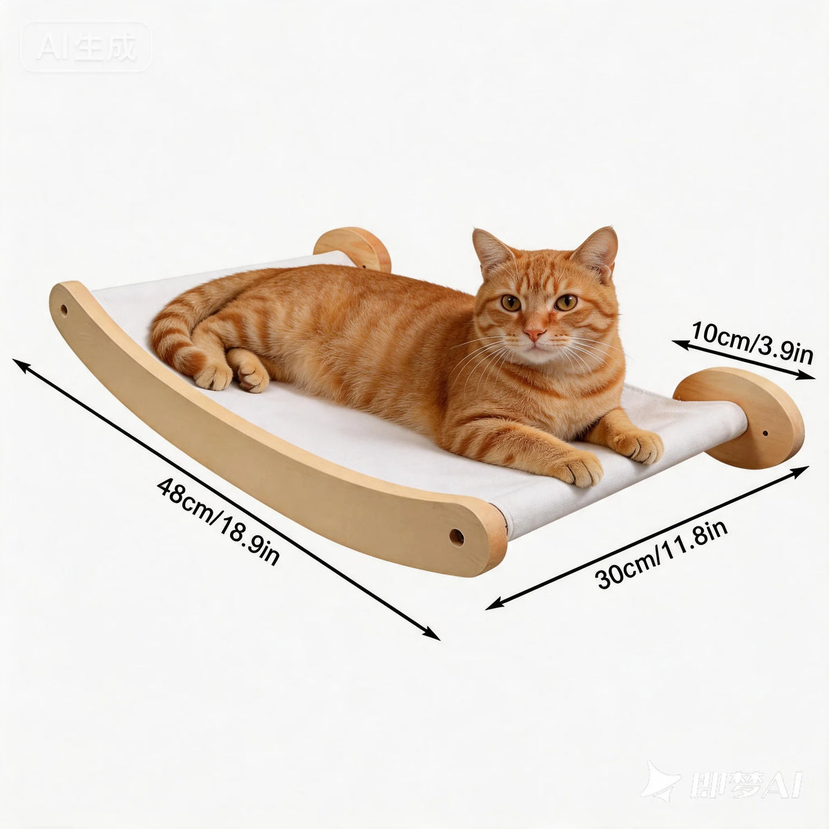 CWV Wall Mounted Cat Climbing Shelf And Sisal Scratching Hammock