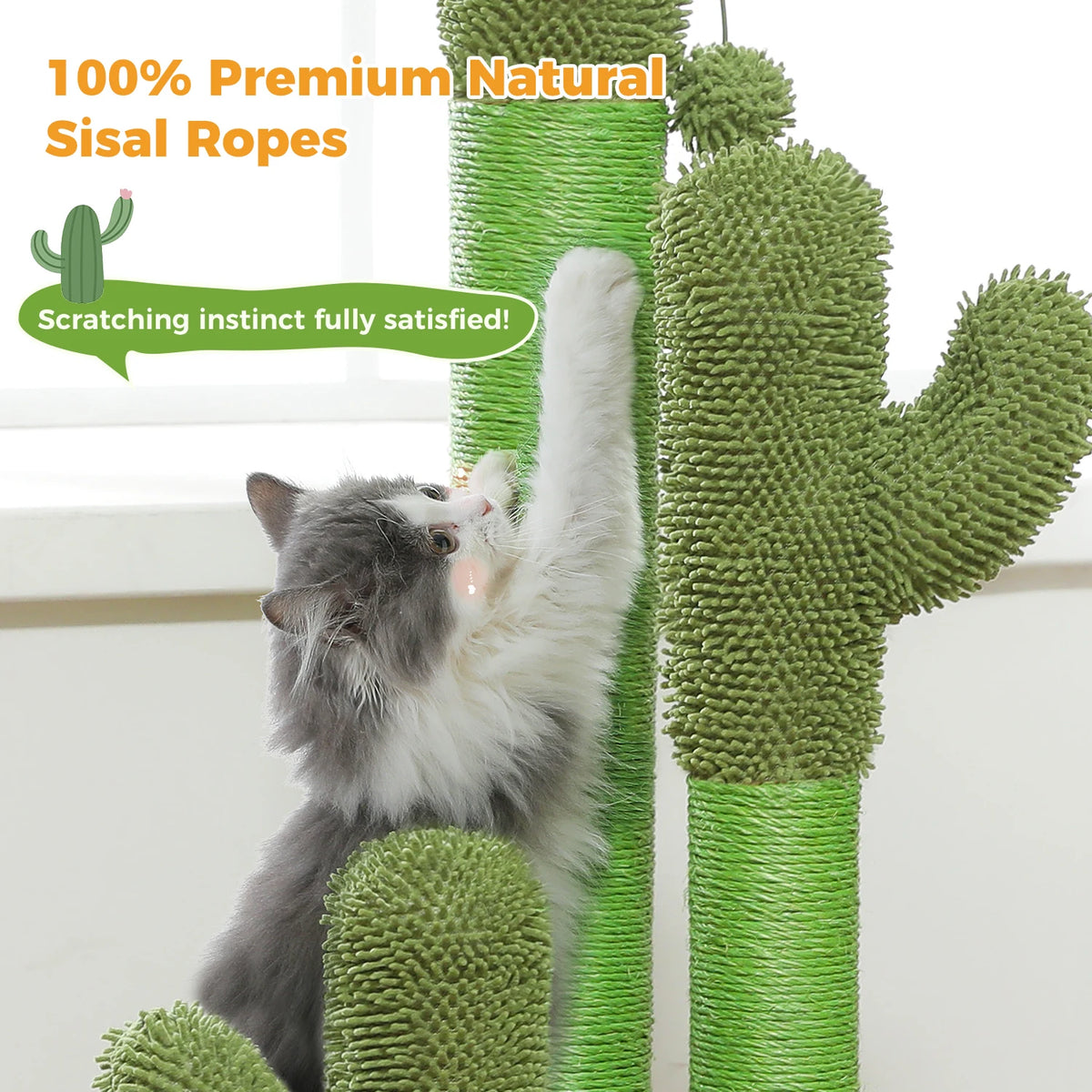 PAWZ Road Cat Scratching Post With Sisal Poles Interactive Toy