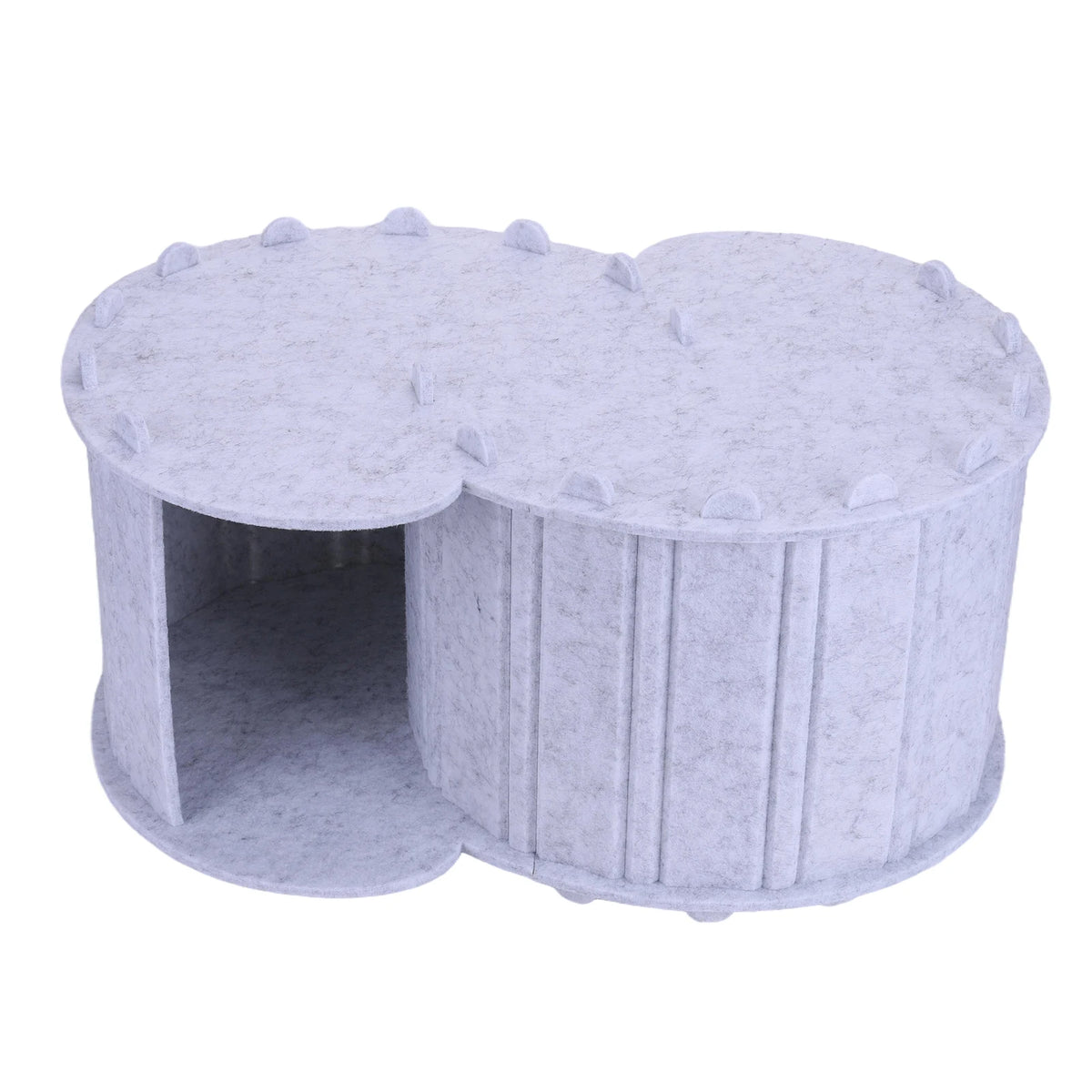 Foldable Cat Tunnel Bed Semi Enclosed Peekaboo Pet House