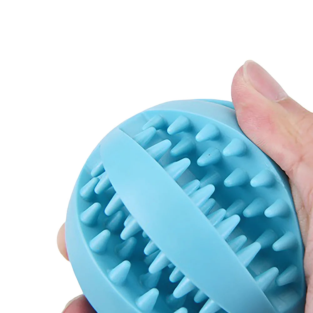 Interactive Rubber Dog Ball Teething And Biting Toy