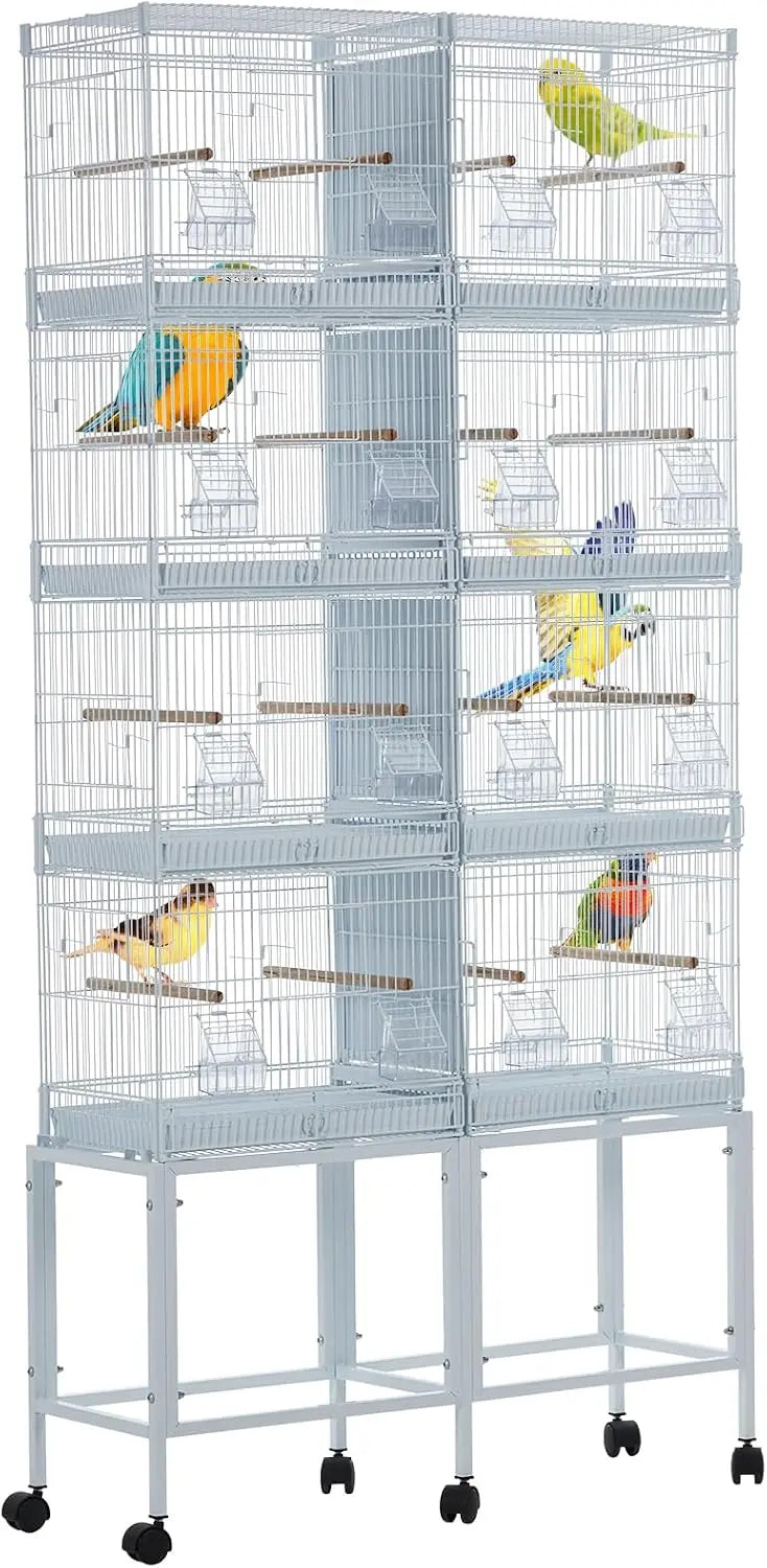 TWISTER.CK Large Bird Cage With Rolling Stand And Detachable Tray