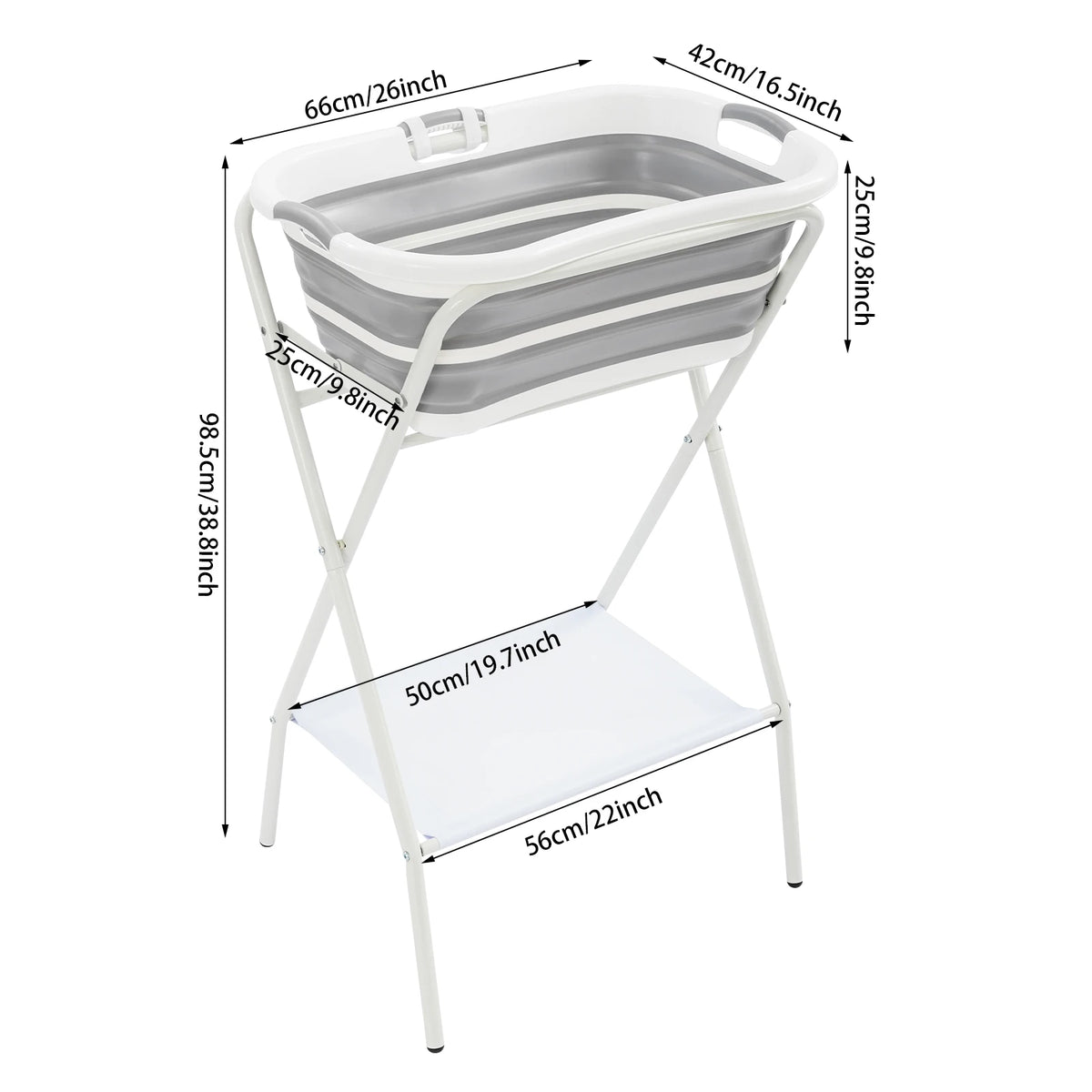 Collapsible Elevated Dog Bath Tub With Drainage Pet Grooming Station