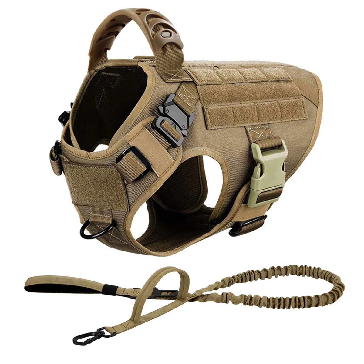 Petravel Padded Nylon Dog Harness And Training Leash Set