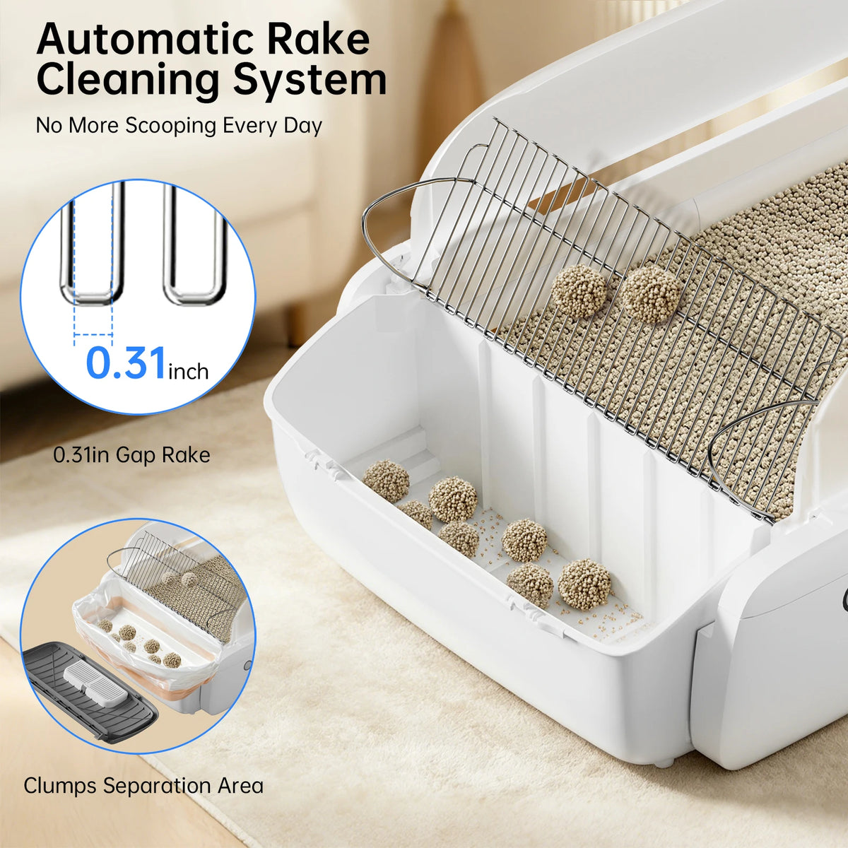 APP Automatic Cat Litter Box Self-cleaning Open Top Smart Cat Litter Box Cat Toilet for Cat Products Cat Litter Tray