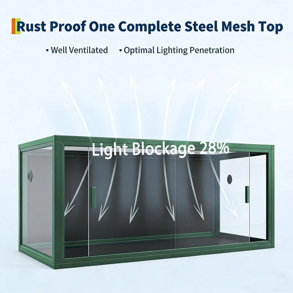 120 Gallon Reptile Terrarium, 4x2x2 ft Front Opening Glass Enclosure,Reptile Tank with Screen Top Ventilation for Lizard Snake
