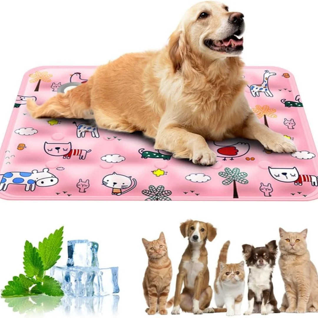 90×60cm Pet Cooling Mat, keeps pets away from hot in summer,washable & portable for dogs and cats