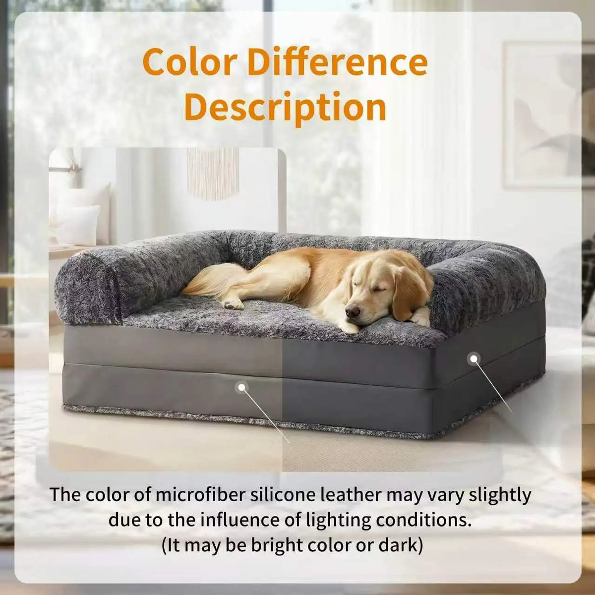Bingopaw Human Size Dog Bed for Adults & Pets, Foldable Giant Dog Bed Mat with Scratch-Proof PU Leather Edge, High Density Foam Orthopedic Pet Couch Floor Bed, Washable Cover & Handles, 71"x37"